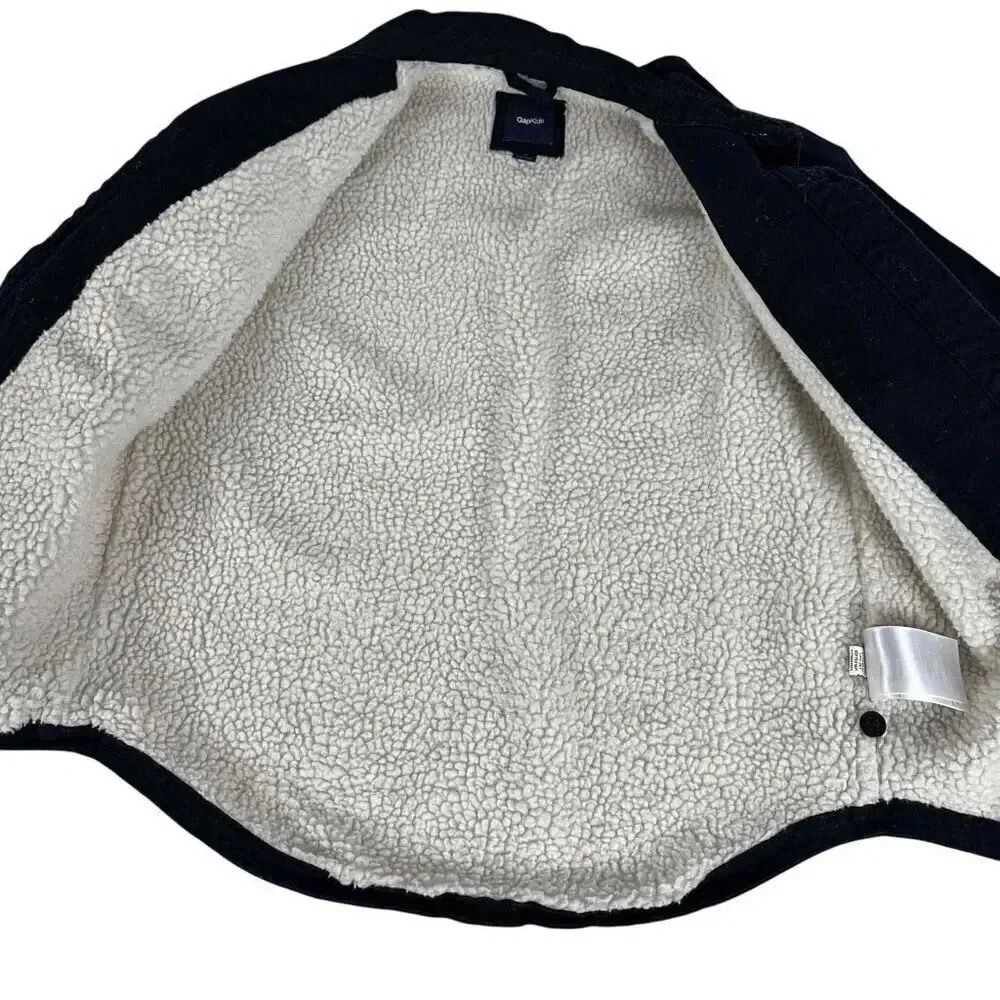 Gap Kids Navy Sherpa Lined Shacket Medium 8-9
